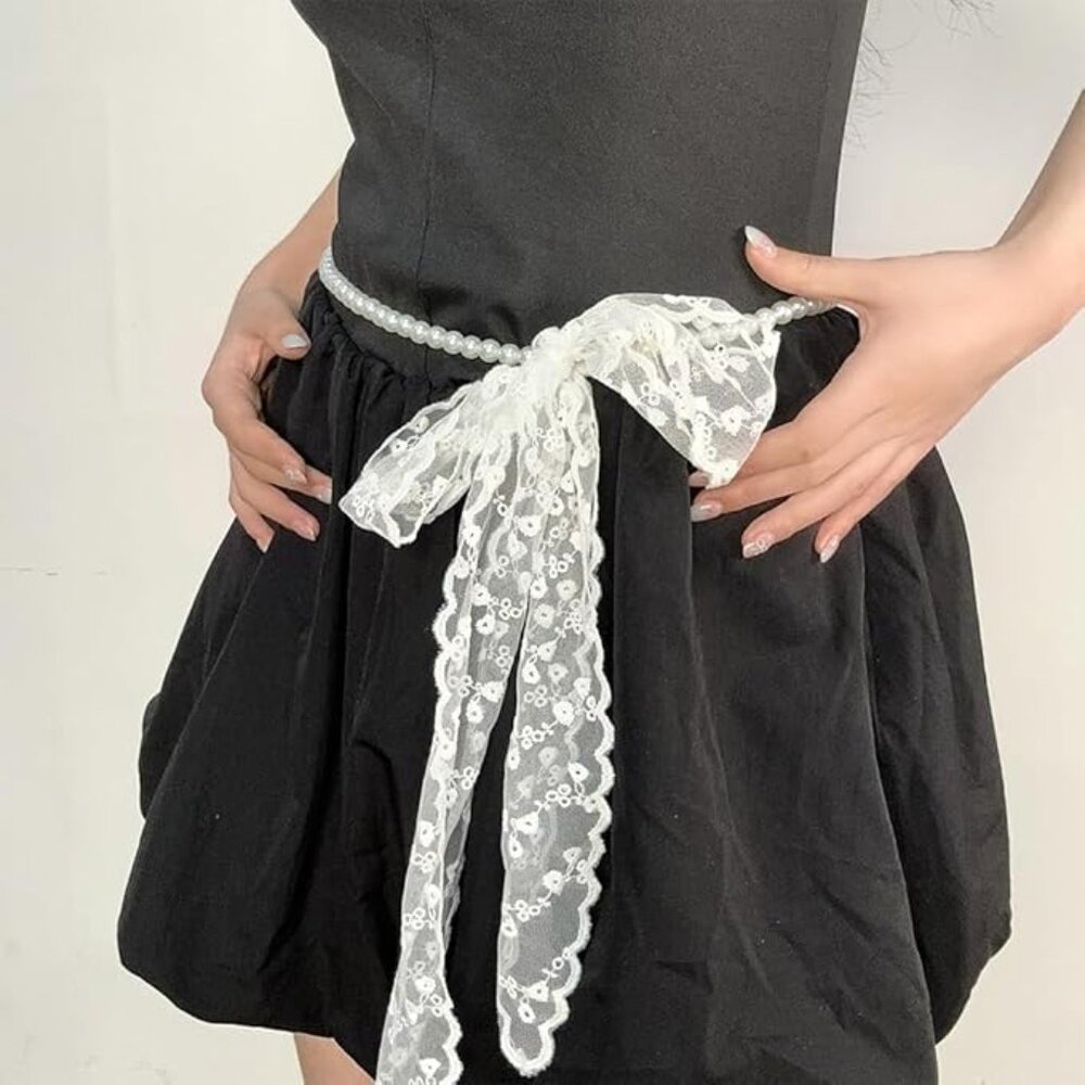 Scarf Pearl Waist Chain Belt